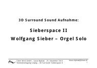 Sieberspace II Wolfgang Sieber – Orgel Solo