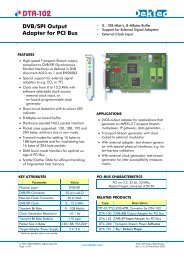 DTA-102 DVB/SPI Output Adapter for PCI Bus - DekTec