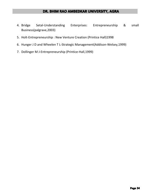M.COM. (BUSINESS ADMINISTRATION) - Dr BR Ambedkar University
