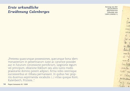 Festschrift [pdf] - Calenberge