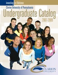 Undergraduate - Clarion University