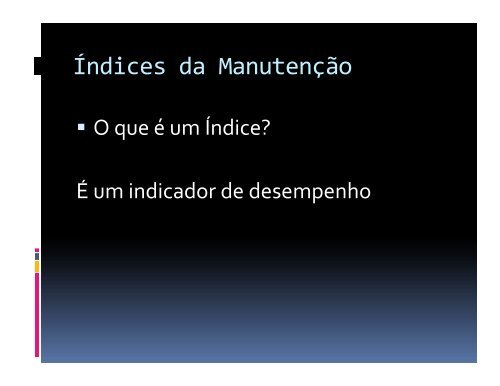 Ãndices da ManutenÃ§Ã£o - Wiki do IF-SC