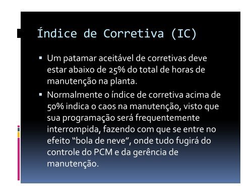 Ãndices da ManutenÃ§Ã£o - Wiki do IF-SC