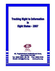 Tracking Right To Information In Eight States - 2007 - CIC