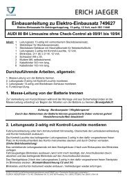 Einbauanleitung zu Elektro-Einbausatz 749891 AUDI A6/100 C4 ...