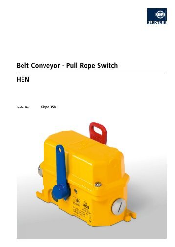 Belt Conveyor - Pull Rope Switch HEN