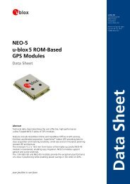 NEO-5 u-blox5 ROM-Based GPS Modules