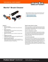 Tech Data Sheet MartinÂ® Brush Cleaner - Martin Engineering