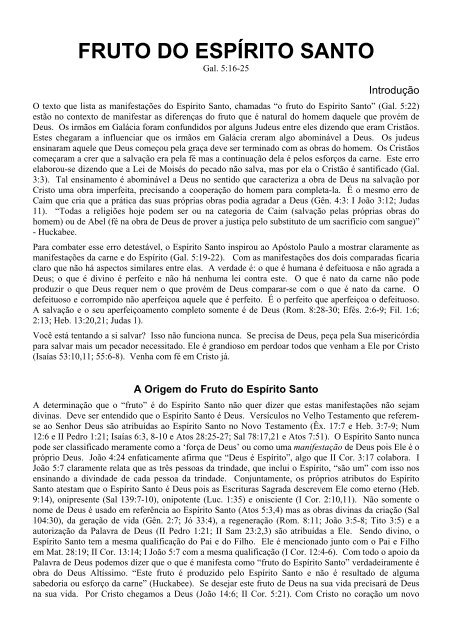 Significados Das Horas, PDF, Fruto do Espírito Santo