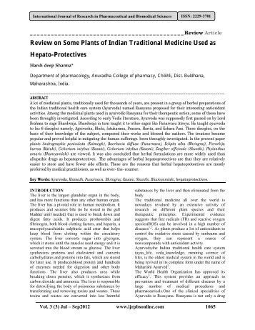 Review on Some Plants of Indian Traditional Medicine Used as ...