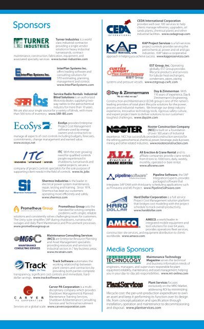 Shutdowns - Turnarounds - Outages - STO Conference