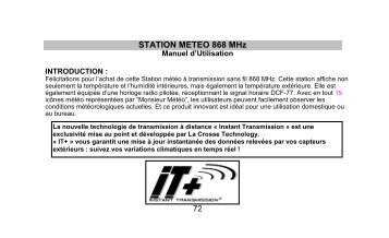72 STATION METEO 868 MHz - BaroLand