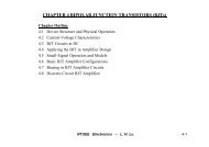 CHAPTER 4 BIPOLAR JUNCTION TRANSISTORS (BJTs)