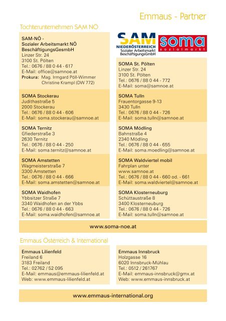 Rundbrief Ausgabe 2/2011 - Emmausgemeinschaft St. Pölten