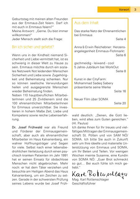 Rundbrief Ausgabe 2/2011 - Emmausgemeinschaft St. Pölten