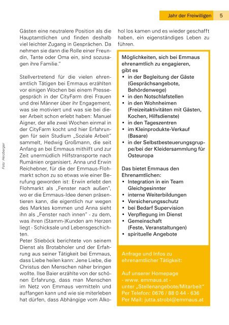 Rundbrief Ausgabe 2/2011 - Emmausgemeinschaft St. Pölten