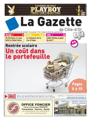 Un coÃ»t dans le portefeuille - La Gazette de CÃ´te d'Or