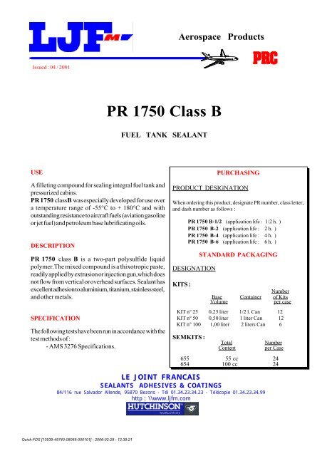 PR 1750 Class B