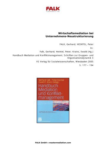 Wirtschaftsmediation bei Unternehmens-Neustrukturierung