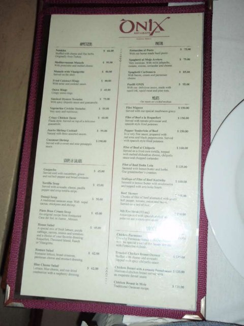 View Onix Restaurant Menu Pdf File