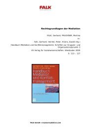 Rechtsgrundlagen der Mediation