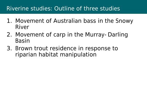 Use of longitudinal acoustic arrays to detect catchment-scale and ...