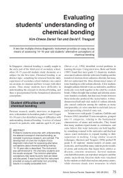 Evaluating students' understanding of chemical bonding