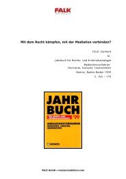 Mit dem Recht kämpfen, mit der Mediation verbinden