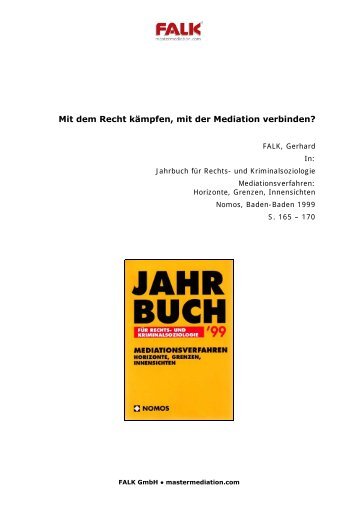 Mit dem Recht kämpfen, mit der Mediation verbinden