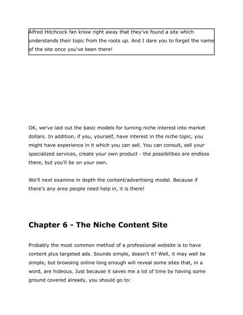 Chapter 1 - What is a Niche Market? - Are You In It To Win It