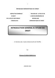 INTRODUCTION GENERAL A L'ETUDE DU DROIT - leganet.cd