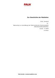 ZUR GESCHICHTE DER MEDIATION