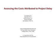 Assessing the Costs Attributed to Project Delay - Texas A&M ...