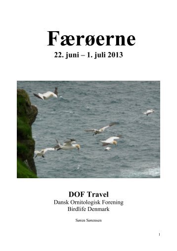 Færø13 rapport.pdf - DOF Travel
