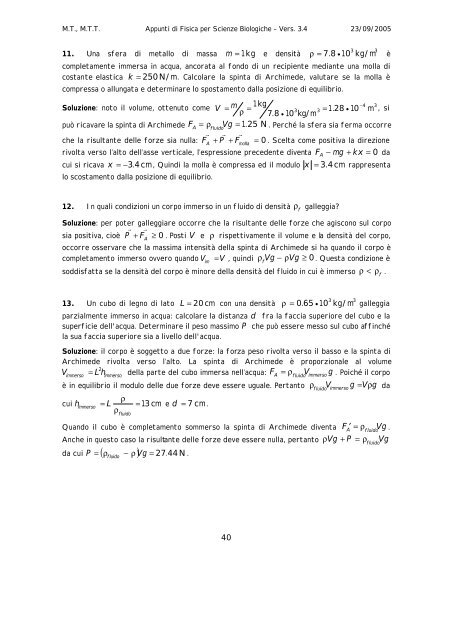 Appunti di Fluidi - Dipartimento di Fisica