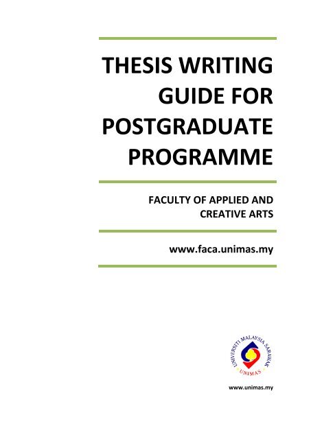 Thesis Writing Guide - Faculty of Applied & Creative Arts - Universiti ...