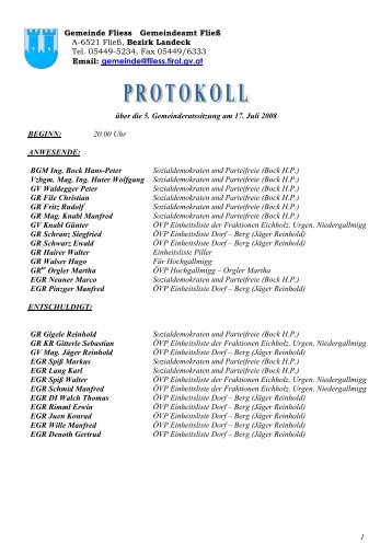 5. GR-Sitzung am 17.07.2008 (8,44 MB) - .PDF - Fliess