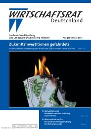 Zukunftsinvestitionen gefährdet? - Wirtschaftsrat der CDU e.V.