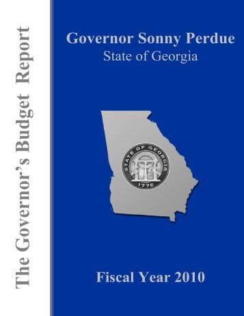 State of Georgia Budget.book - Governor's Office of Planning and ...