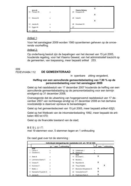 PROCES-VERBAAL DER ZITTING VAN DE ... - Groen Diest