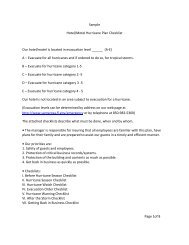 Sample Hotel/Motel Hurricane Plan Checklist Our hotel/motel is ...