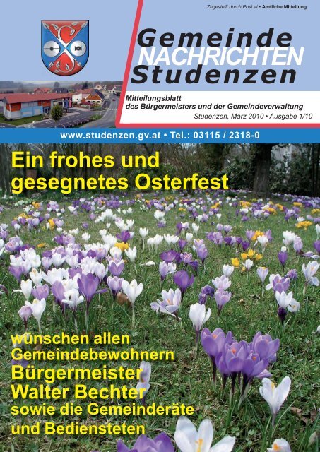 Gemeinde NACHRICHTEN Studenzen