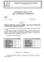 istituzione dell'addizionale comunale all'irpef - Comune di Poiana ...