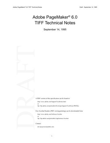 Adobe PageMakerÂ® 6.0 TIFF Technical Notes - Adobe Partners