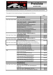 Preisliste - Wendland Motorentechnik GmbH