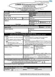 Cancer Referral form - Lower GI