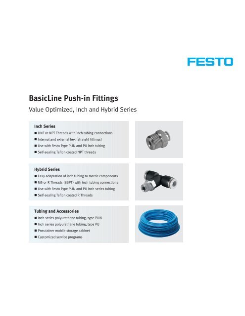 BasicLine Push-in Fittings - Industrial and Bearing Supplies