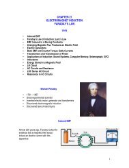 CHAPTER 21 ELECTROMAGNET INDUCTION FARADAY'S LAW ...