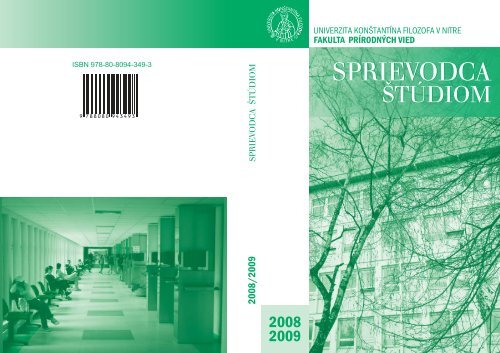 Sprievodca Å¡tÃºdiom FPV 2008/2009 - Fakulta prÃ­rodnÃ½ch vied