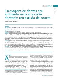 Escovagem de dentes em ambiente escolar e cÃ¡rie dentÃ¡ria: um ...